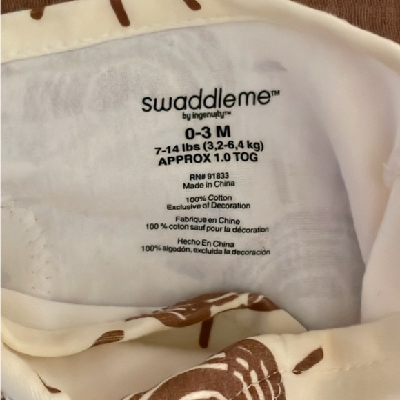 SwaddleMe swaddle Set - Rust, Cream, and Gray (3) - Picture 3 of 6